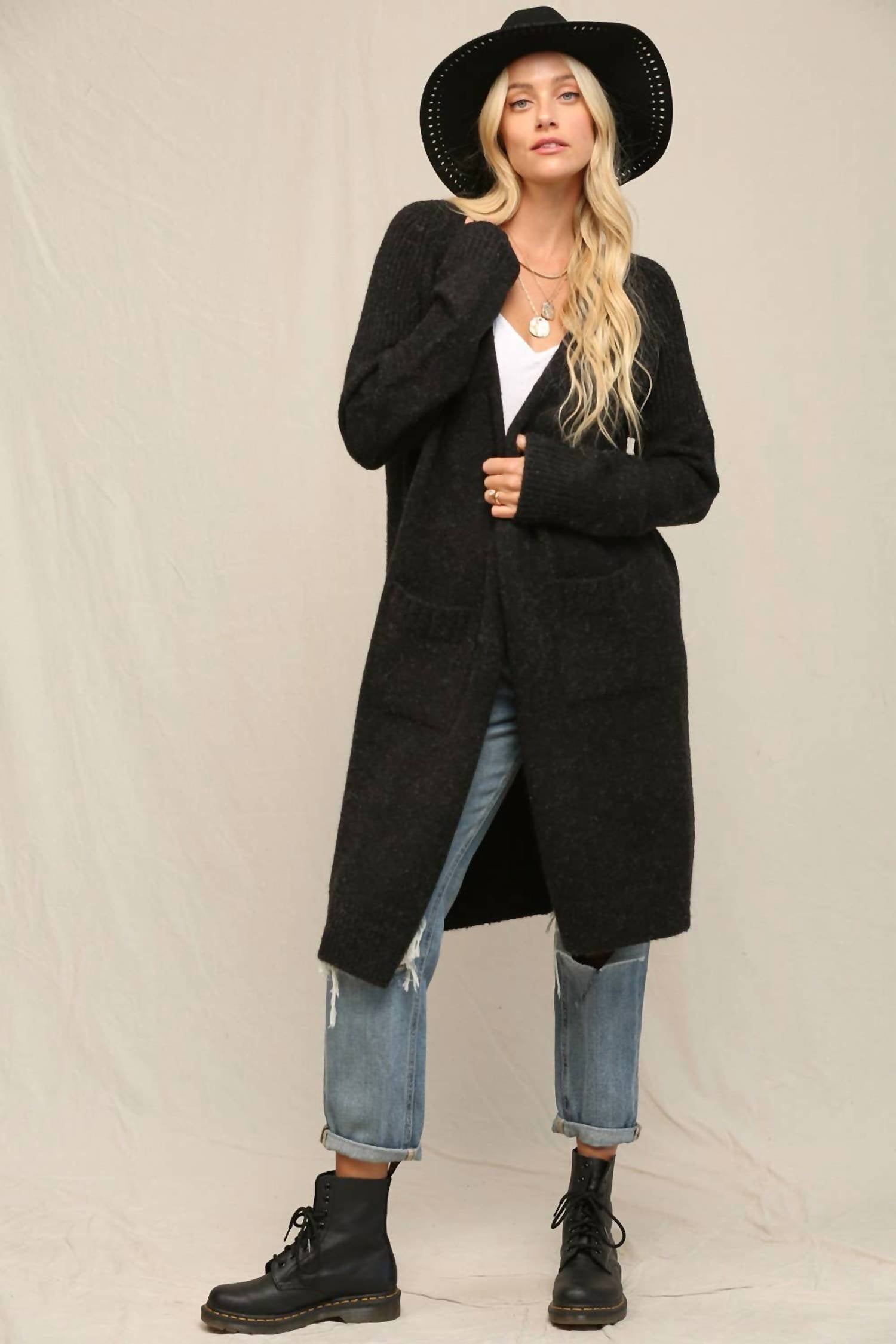 Kyemi - Midi Open Front Cardigan