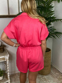 Umgee - Neoknit Half Zip Long Sleeve Romper
