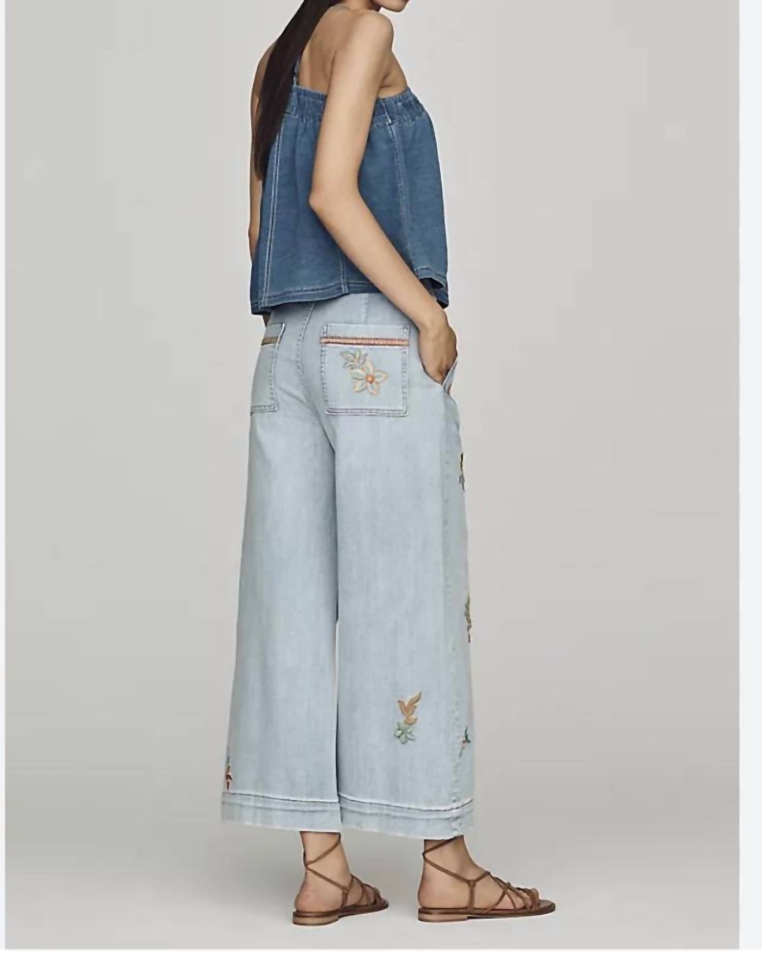 Driftwood - Floral Wide Leg Jean