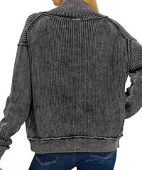 ZENANA Livin' on the Edge Jacket in black - women's jacket - detail view