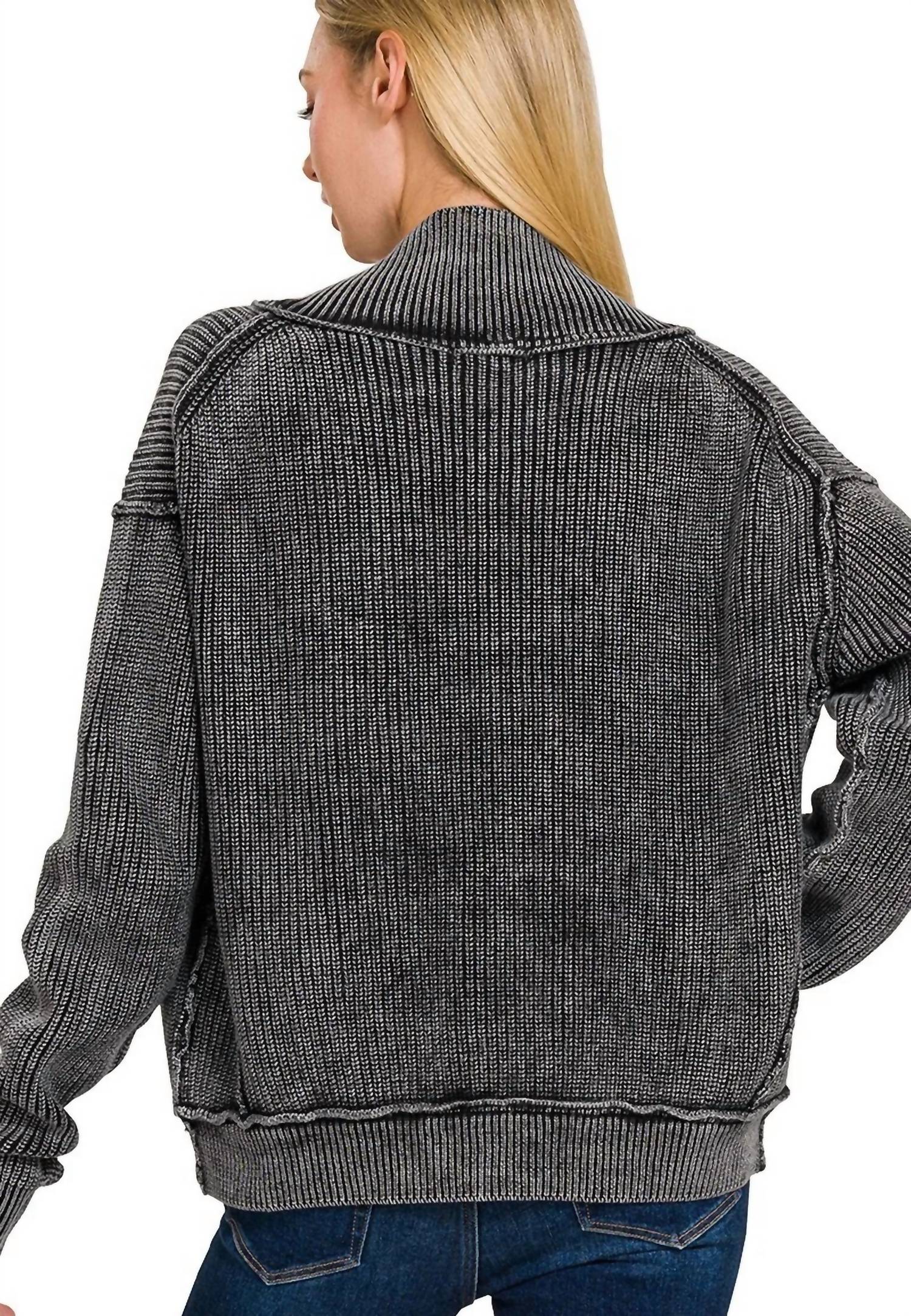 ZENANA Livin' on the Edge Jacket in black - women's jacket - alternate view