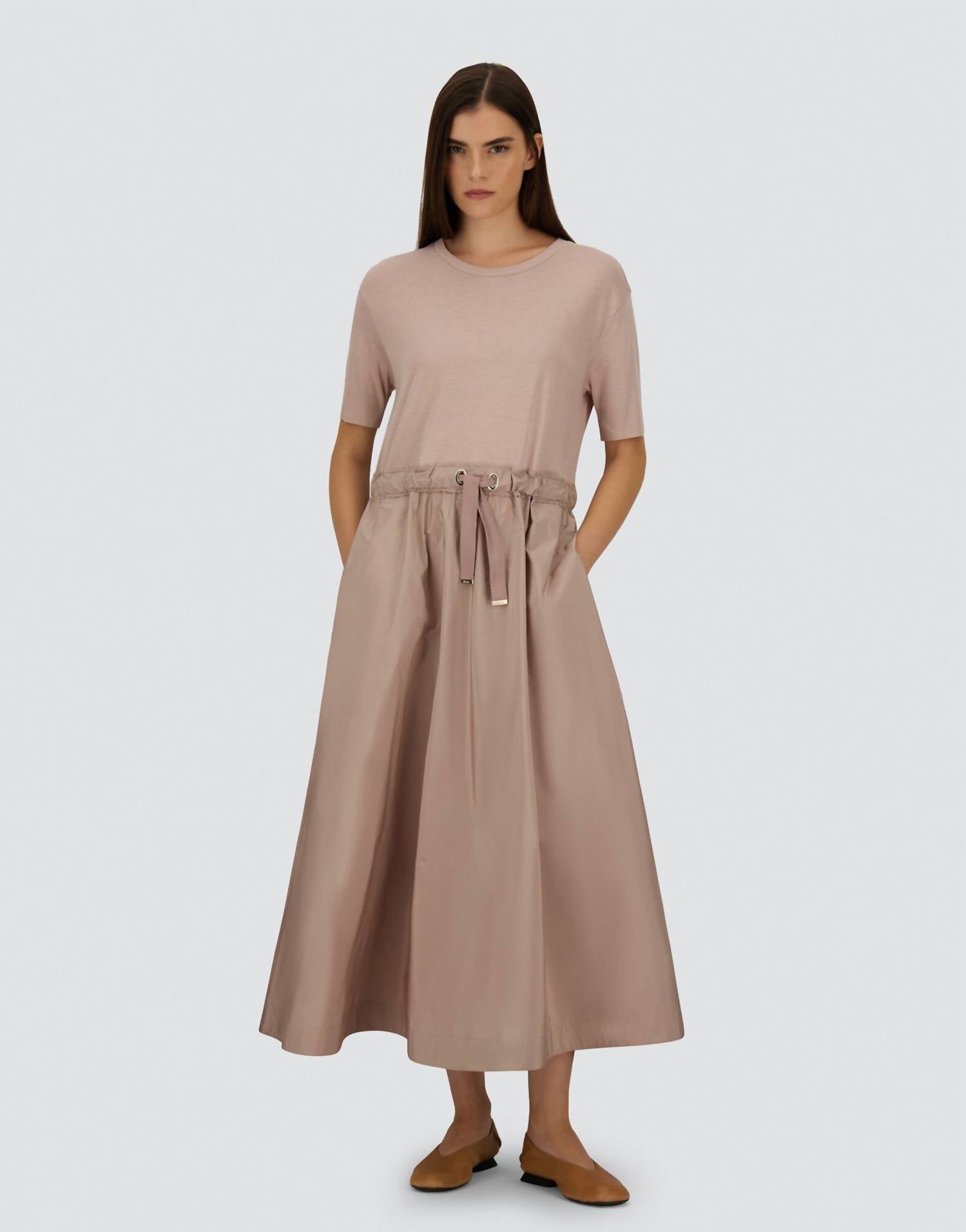 Herno - Glam Knit Tafetta Dress