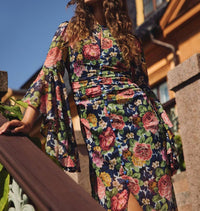 Bytimo - Women's Chiffon Button Down Dress
