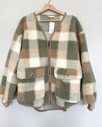 By Together - Ruth Checkered Sherpa Jacket