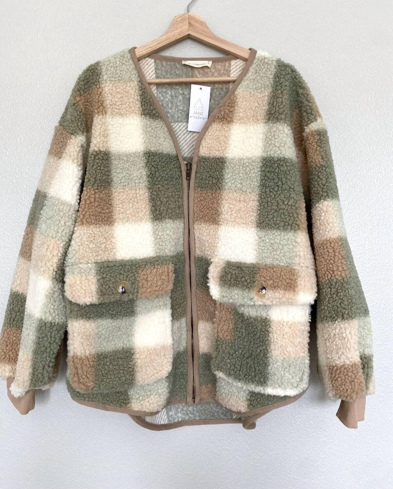 By Together - Ruth Checkered Sherpa Jacket