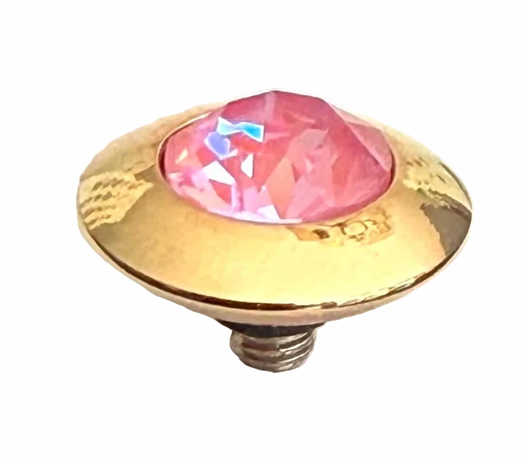 Qudo Women's Tondo 11mm Jewelry Topper in dahlia ignite rose gold - women's jewelry