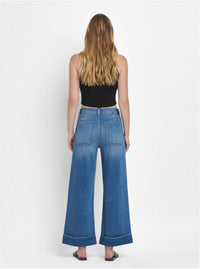 Vervet By Flying Monkey - Kris Super Soft Cuffed Wide Leg Jeans