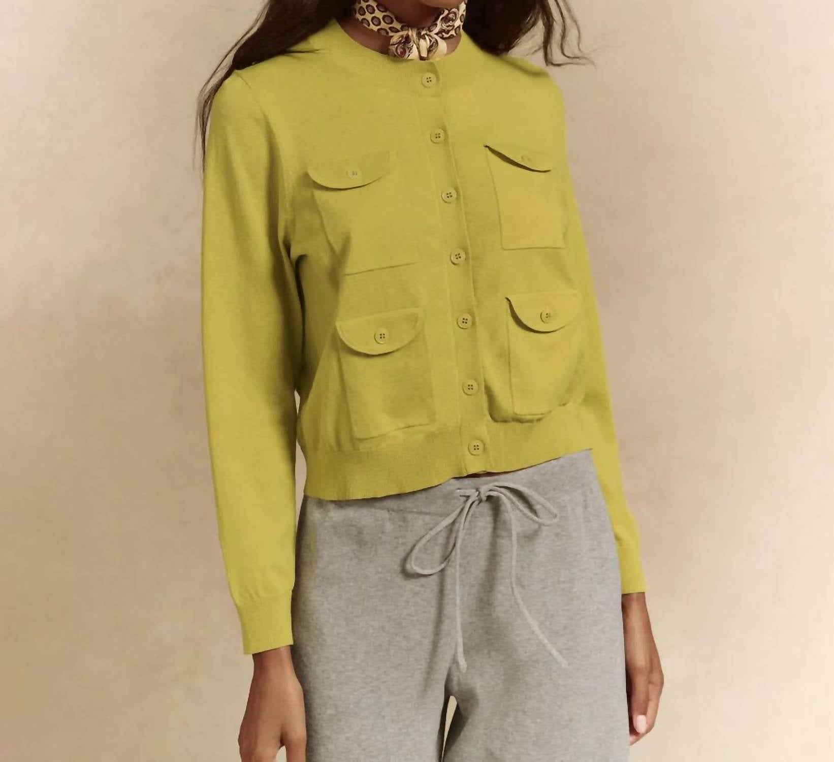 The Great. - Patch Pocket Cardigan