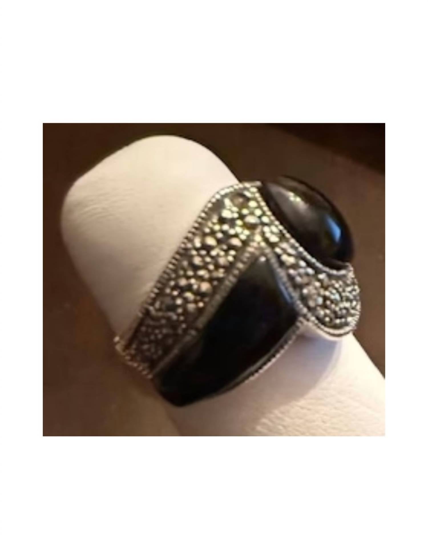 P & K Jewelry Women's Sterling Marcasite Swirl Ring in silver silver - women's jewelry