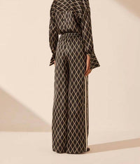 Shona Joy - Silk Contrast Relaxed Pant