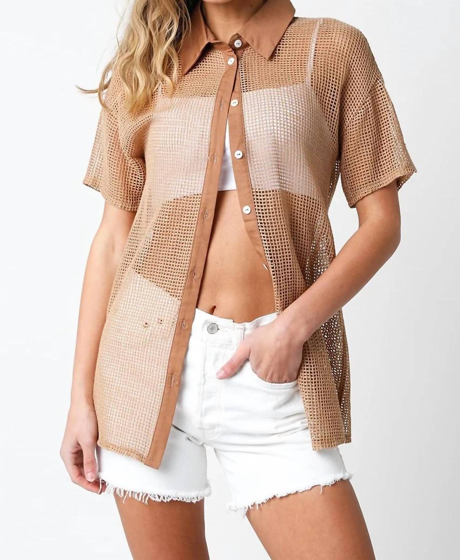 Olivaceous - Brielle Short Sleeves Top