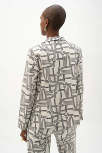 Joseph Ribkoff - Millennium Geometric Print Straight-cut Jacket