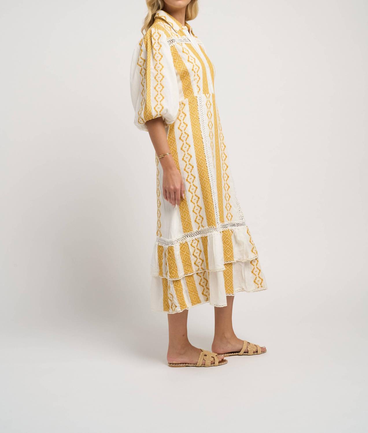 Guadalupe Design - Catalina Ii Stripe Midi Dress