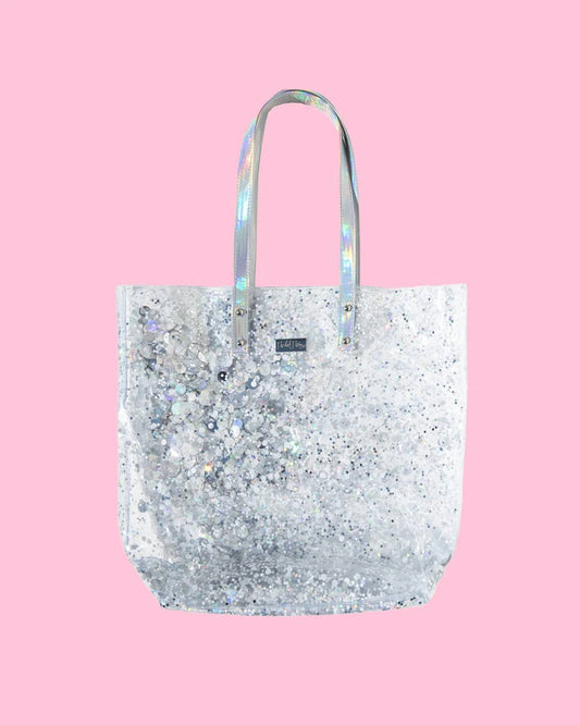 Packed Party - metallic confetti bucket bag