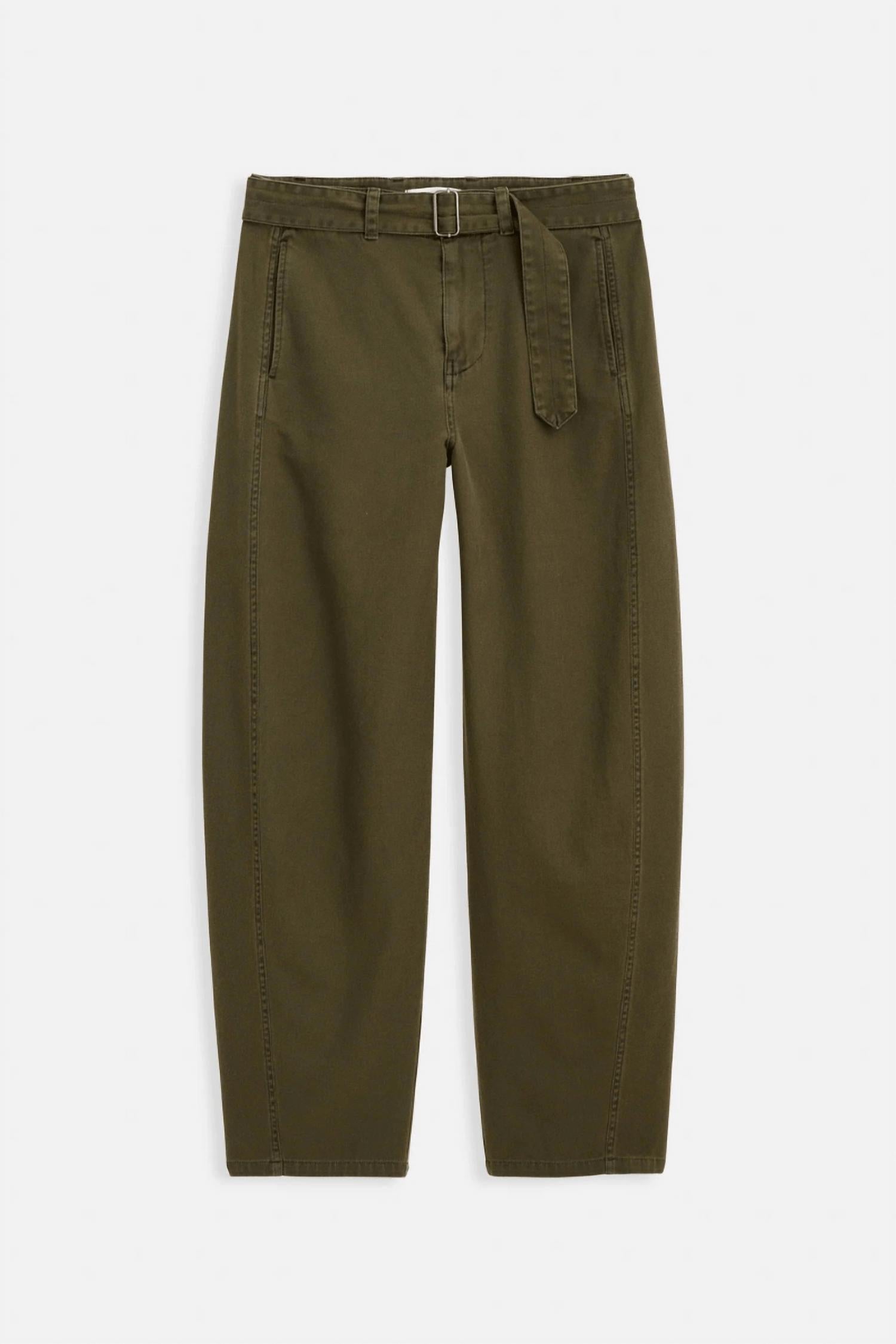 ALEX MILL 9th Street Pant in military olive - women's pants - alternate view