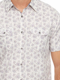 Flags & Anthem - Enando Short Sleeve Leaf Print Shirt