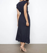 Charlie B - Women's V Neck Elastic Waist Dress