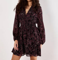 Apricot - Batik Paisley Ruffle Detail Dress