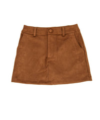 8apart Junior Women's Carson Suede Skort in brown - women's skirt