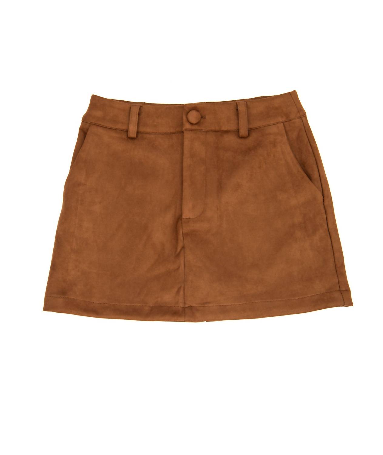8apart Junior Women's Carson Suede Skort in brown - women's skirt