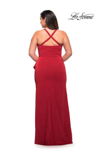 La Femme - Jersey Scoopneck Gown - Plus