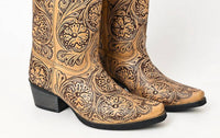 American Darling - Women's Hand Tooled Genuine Western Leather Boots