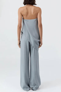 St. Agni - Strapless Asymmetrical Drape Top