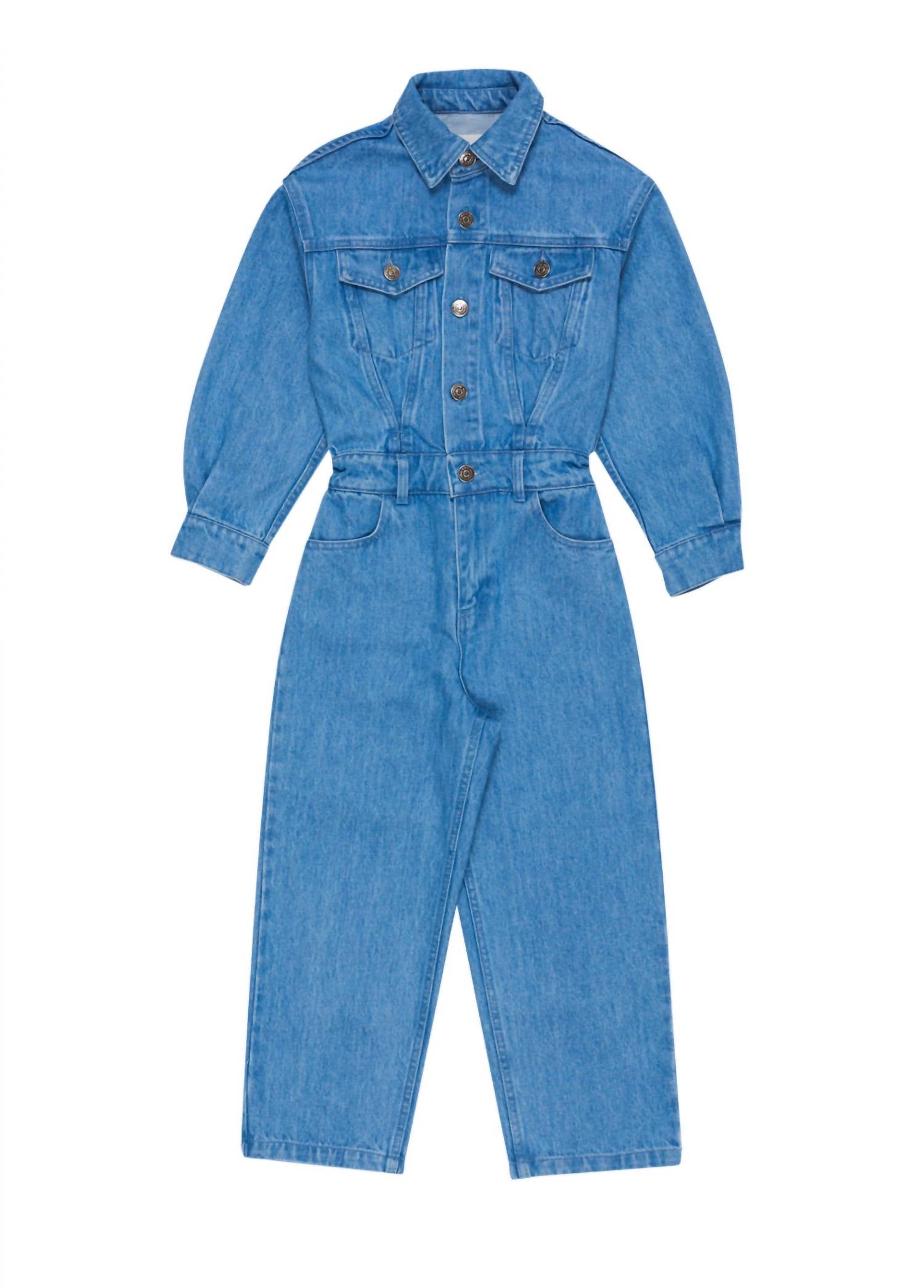 The New Society - Girls Woodland Denim Jumpsuit
