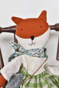 Woolgrass Farm - Florette The Fox Doll With Gingham Skirt