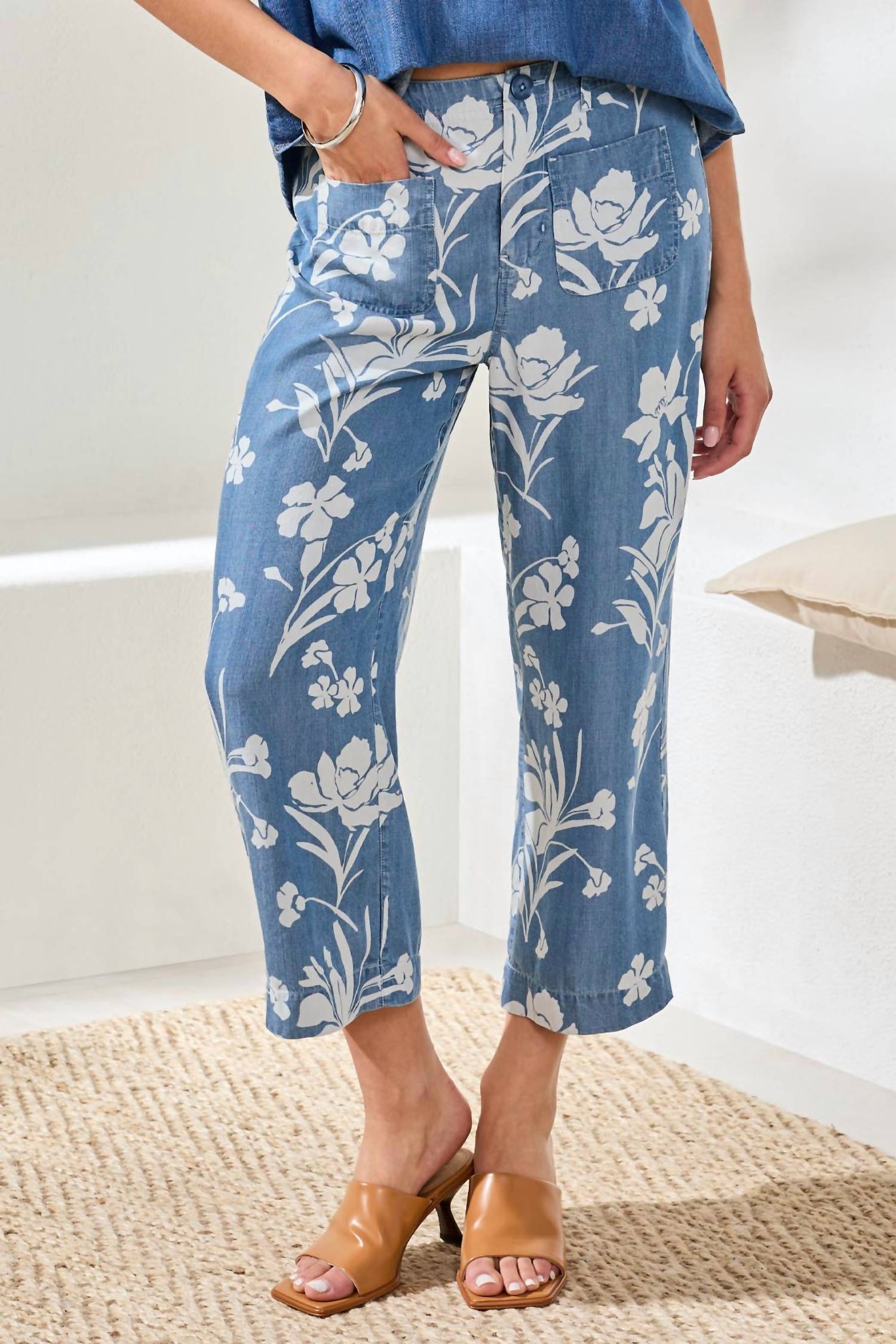 Tribal - FLOWY WIDE CROP PANT
