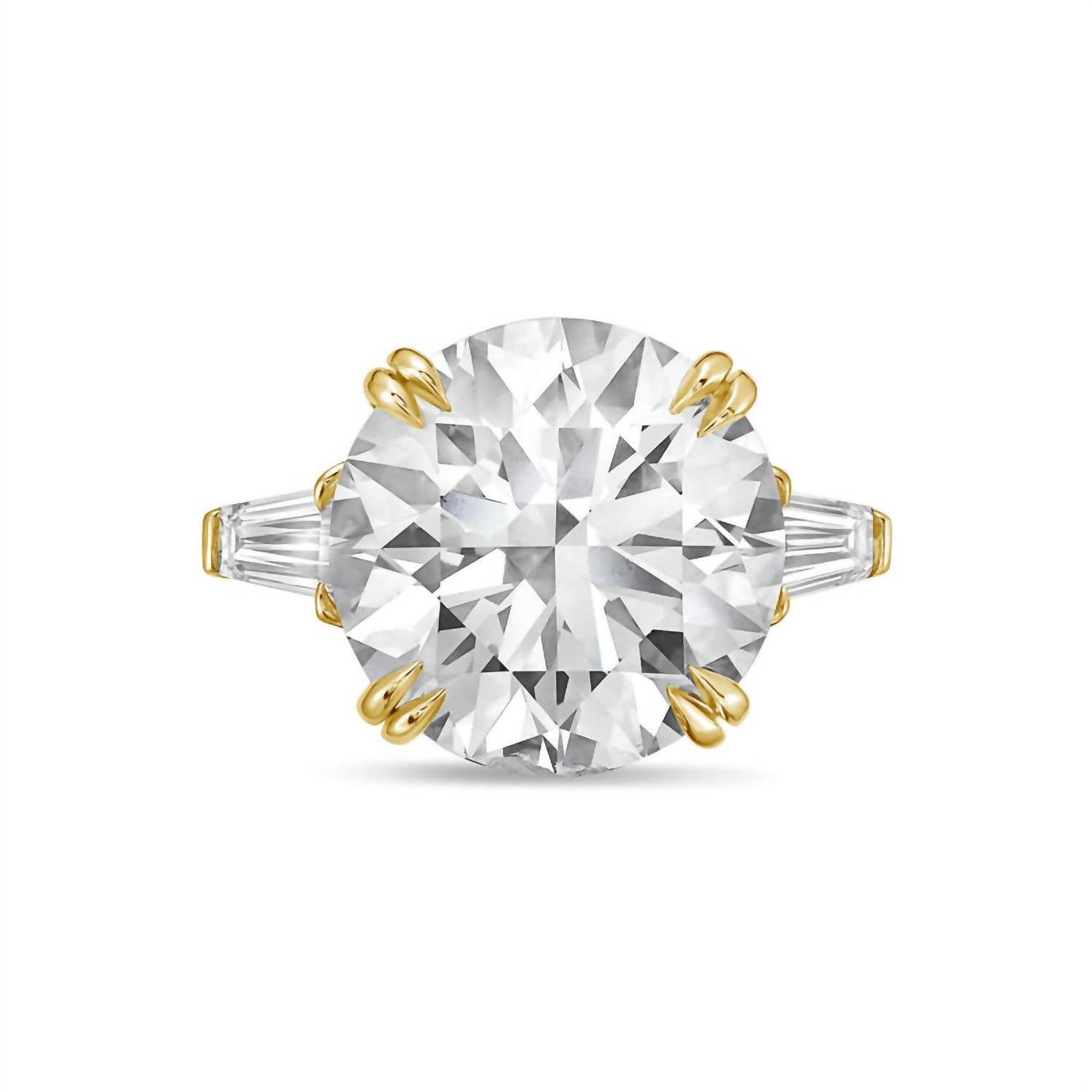 Diana M Jewels - Women's Round & Baguette Lab-grown Diamond Jewelry Ring (2.00 Ct) - Classic