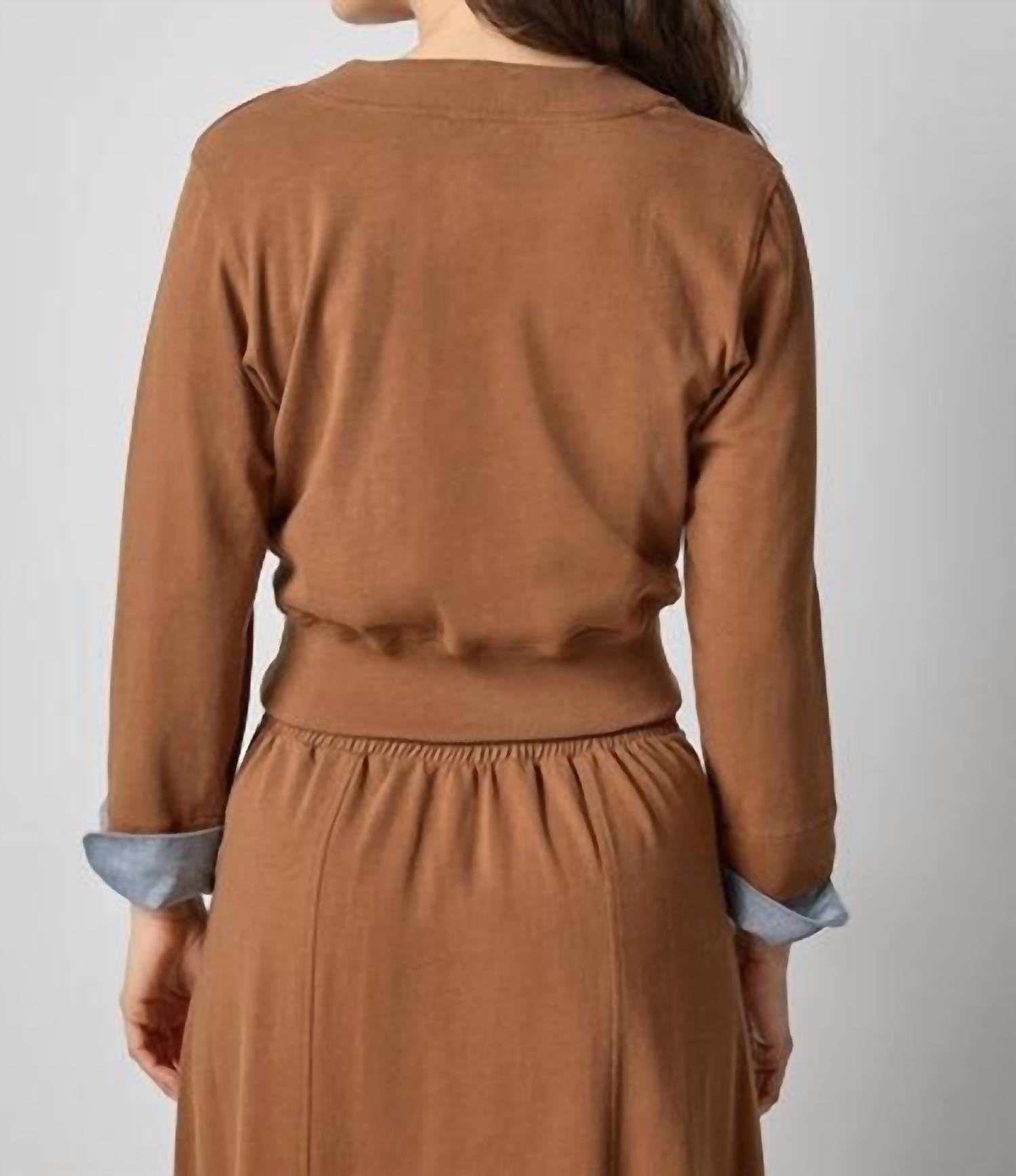 Lilla P - Chambray Cuff Cardigan
