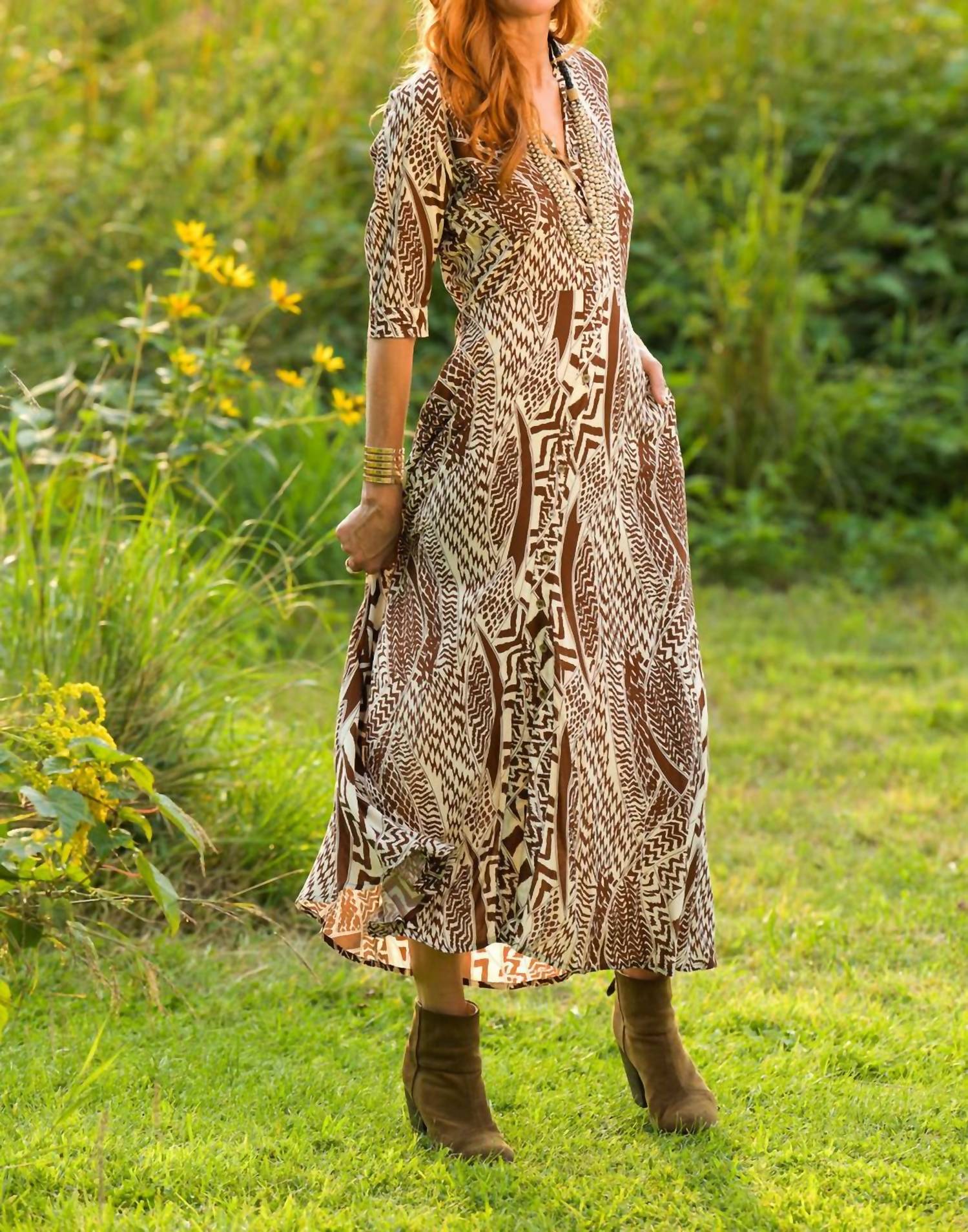 Walker & Wade - Terra Cotta Tribal Princess Dress
