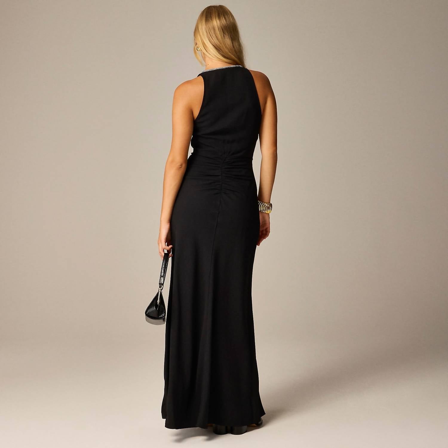 J.Crew - Full-length Embellished Ruched Dress