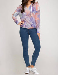 She + Sky - Tie Dyed French Terry Hoodie