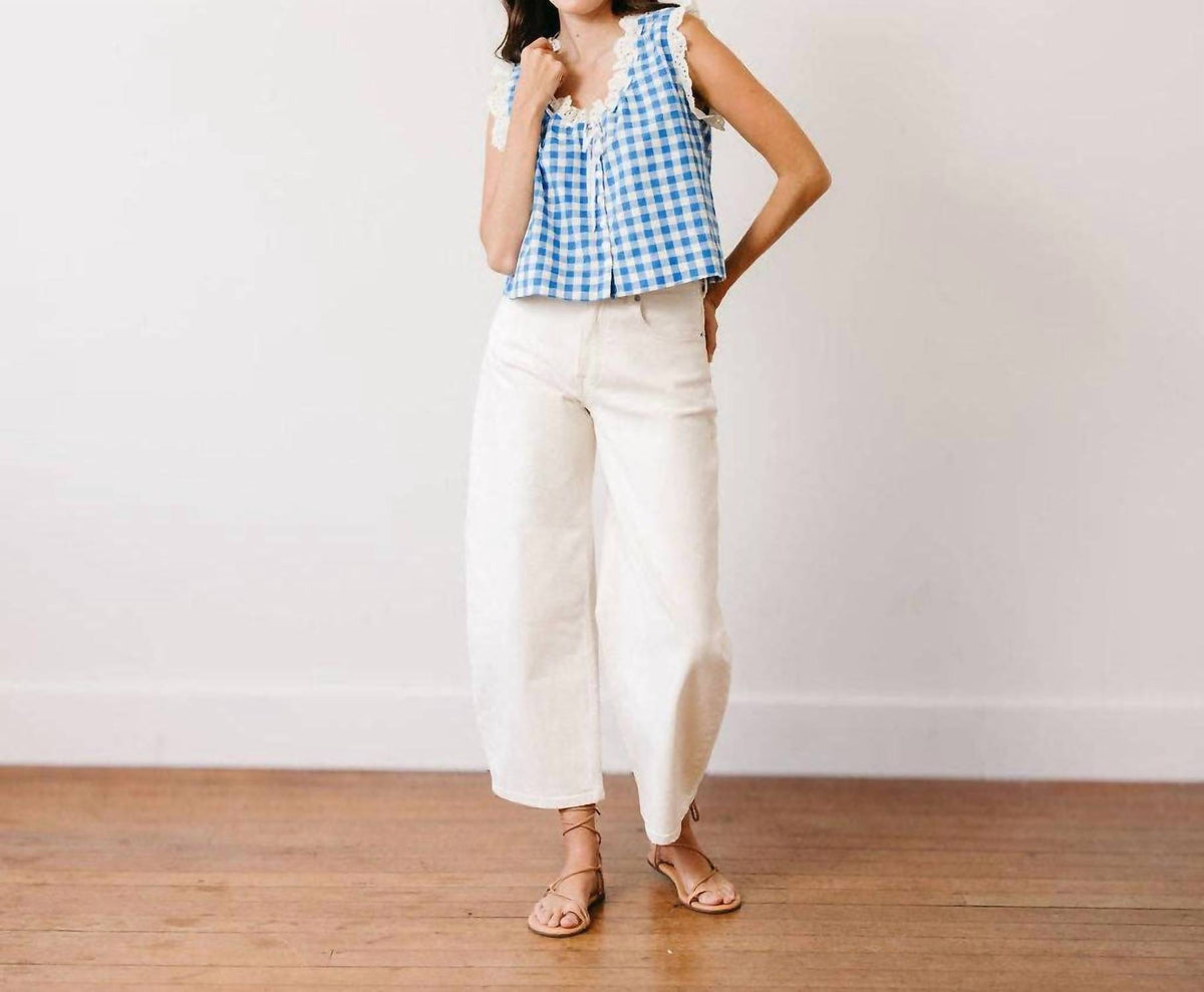 Sunshine Tienda - Gingham Birdie Top