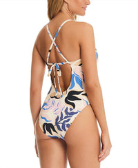 Red Carter - Printed U Wire One Piece Swimsuit