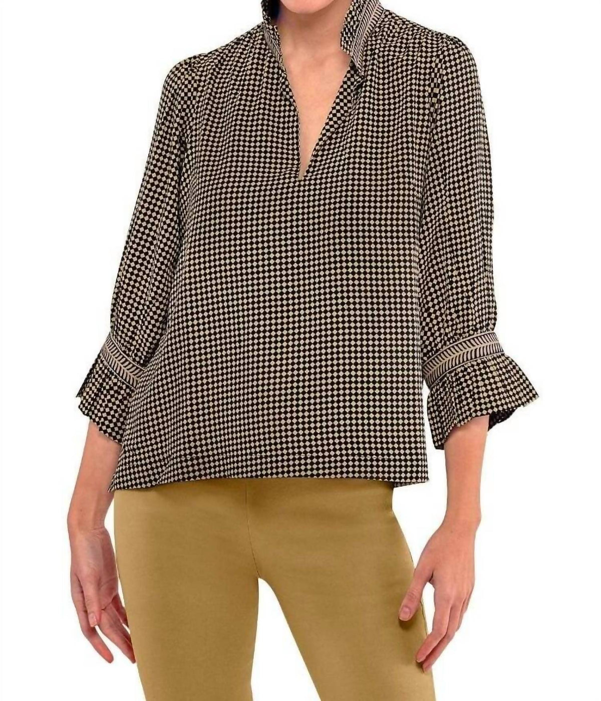 Gretchen Scott - Ruffleneck Tunic Top