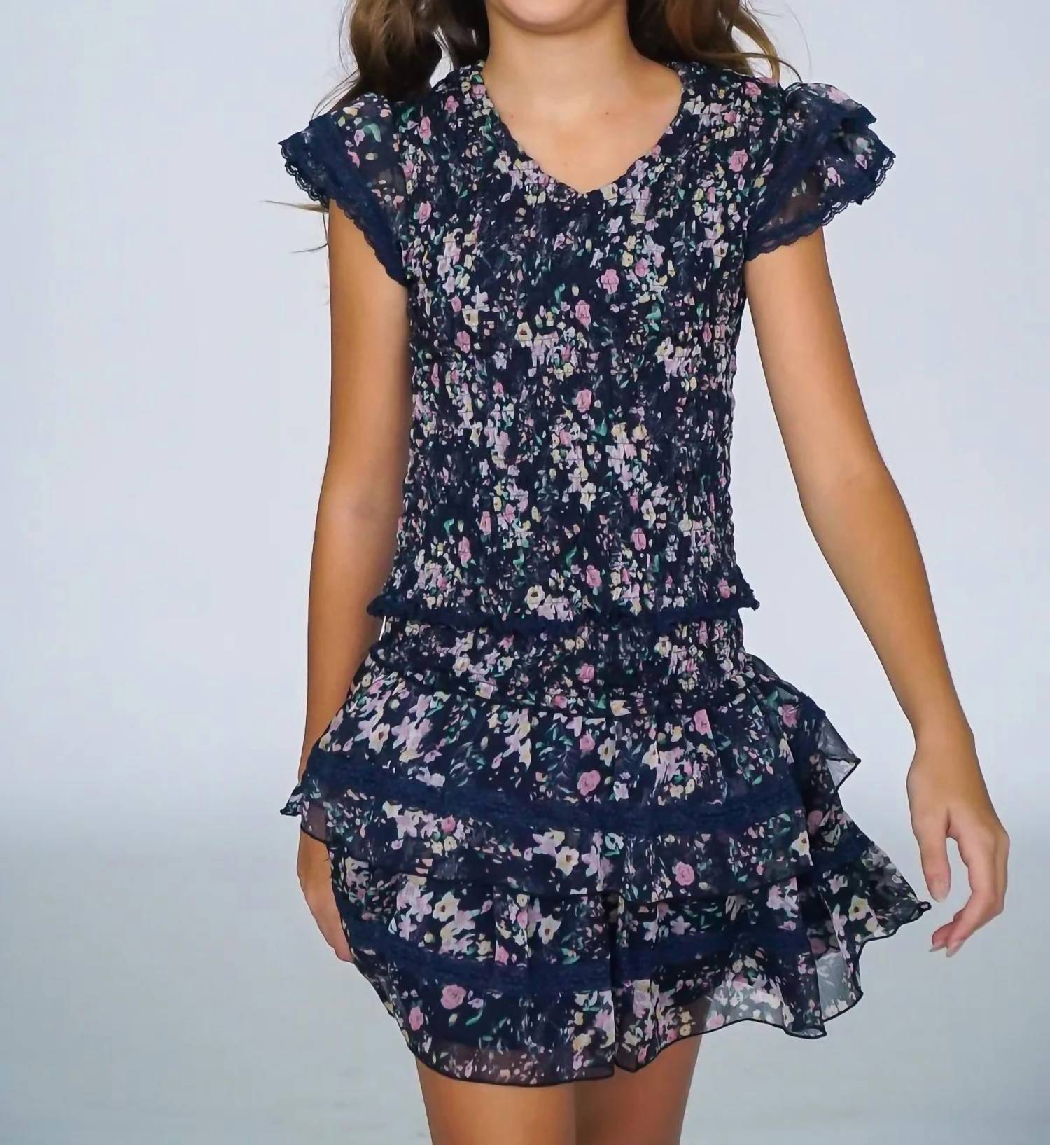 Flowers By Zoe - Chiffon Lace Top
