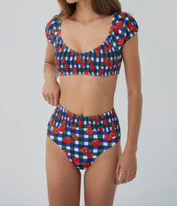 Hutch - Marin Smocked High Waist Bikini Bottom
