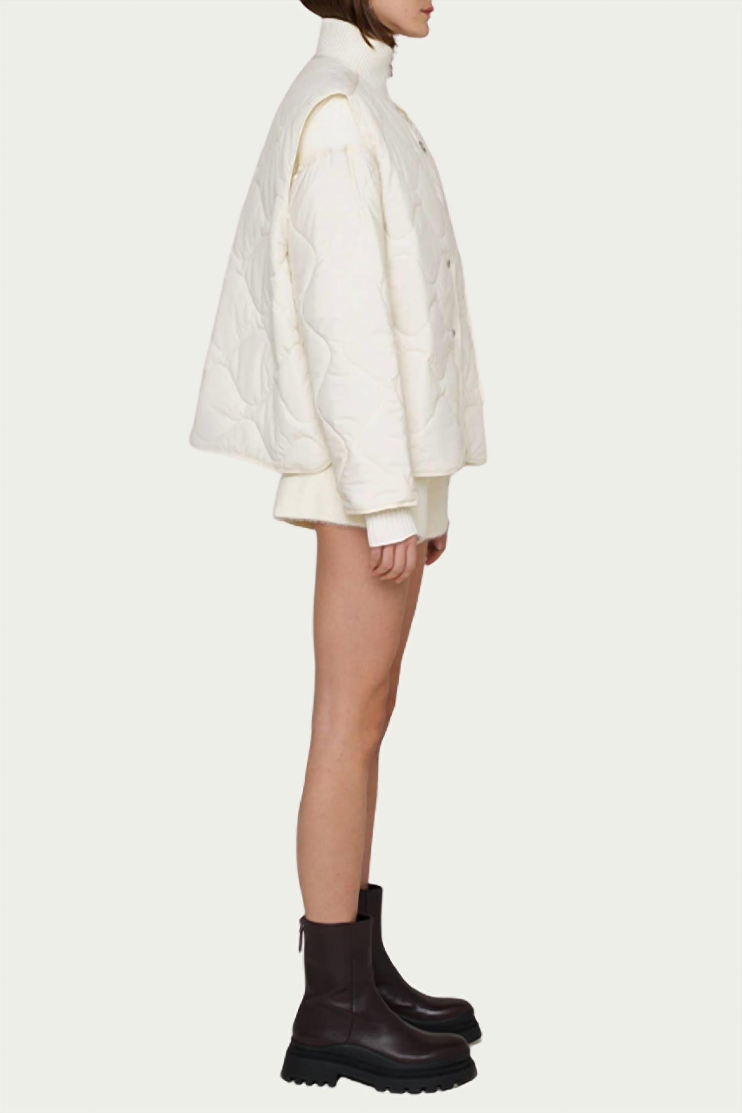 ASH QUILTED PADDED REMOVABLE SHELL JACKET