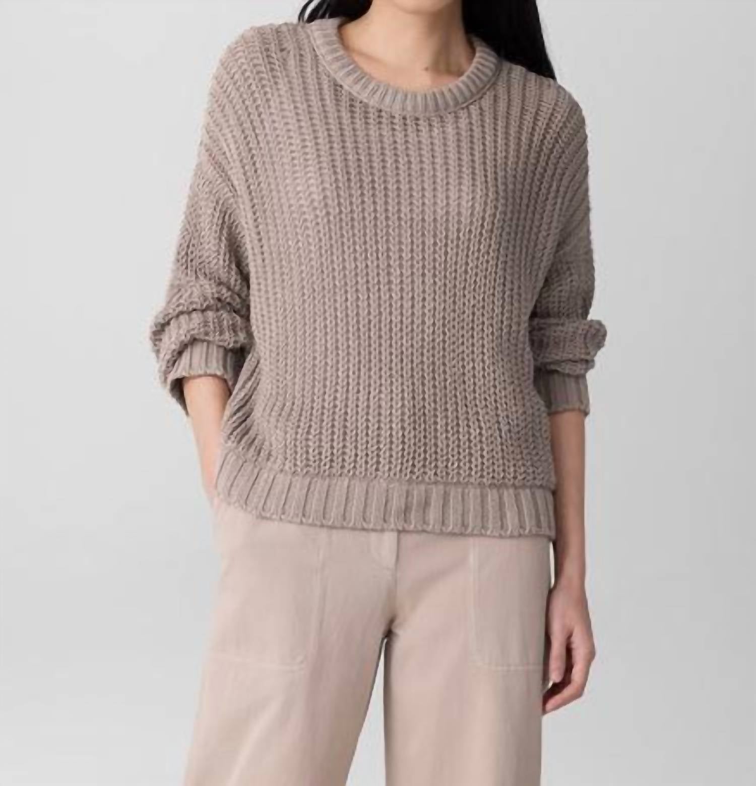 Eileen Fisher - Organic Cotton Cord Knit Sweater