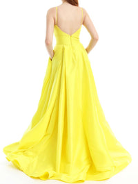 Ava Presley - Satin A Line Slit Gown