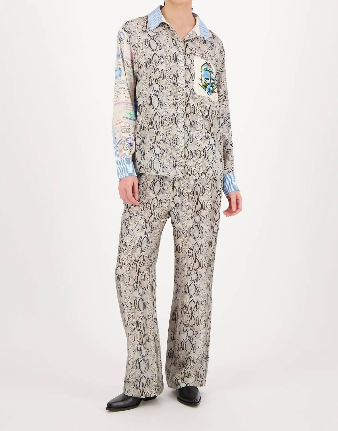 Me369 - Isabel Snake Print Shirt