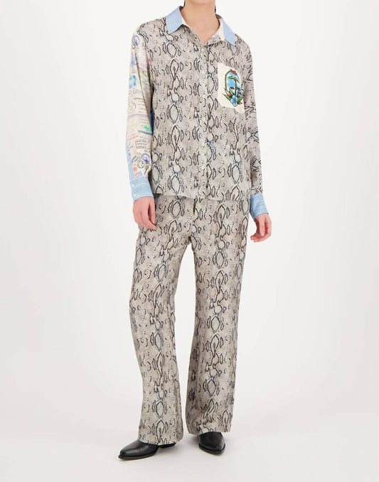 Me369 - Isabel Snake Print Shirt