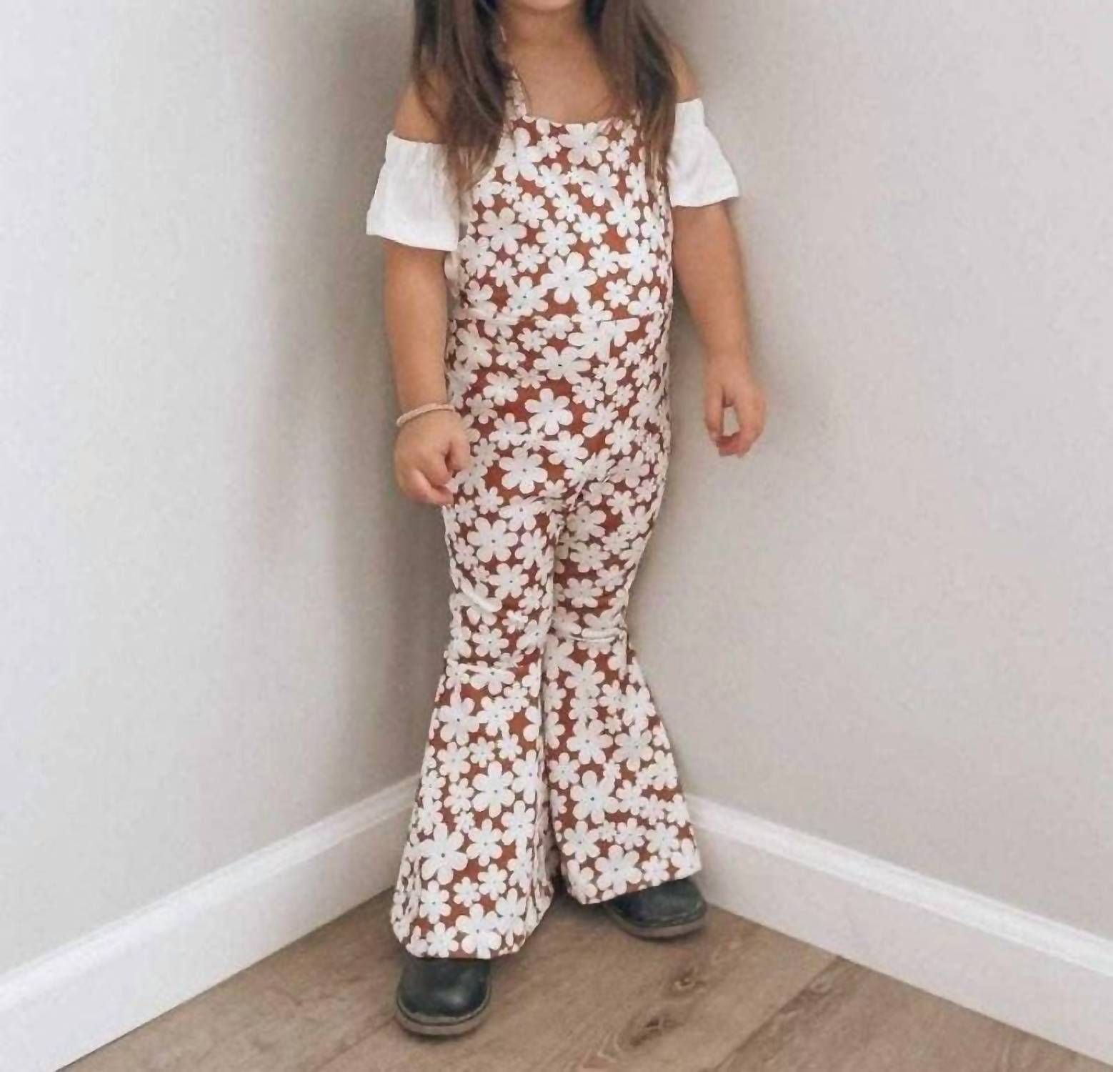 Bailey'S Blossoms - Andi Pleated Bell Bottom Jumpsuit