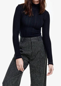Smythe - Pointelle Knit Turtleneck Top