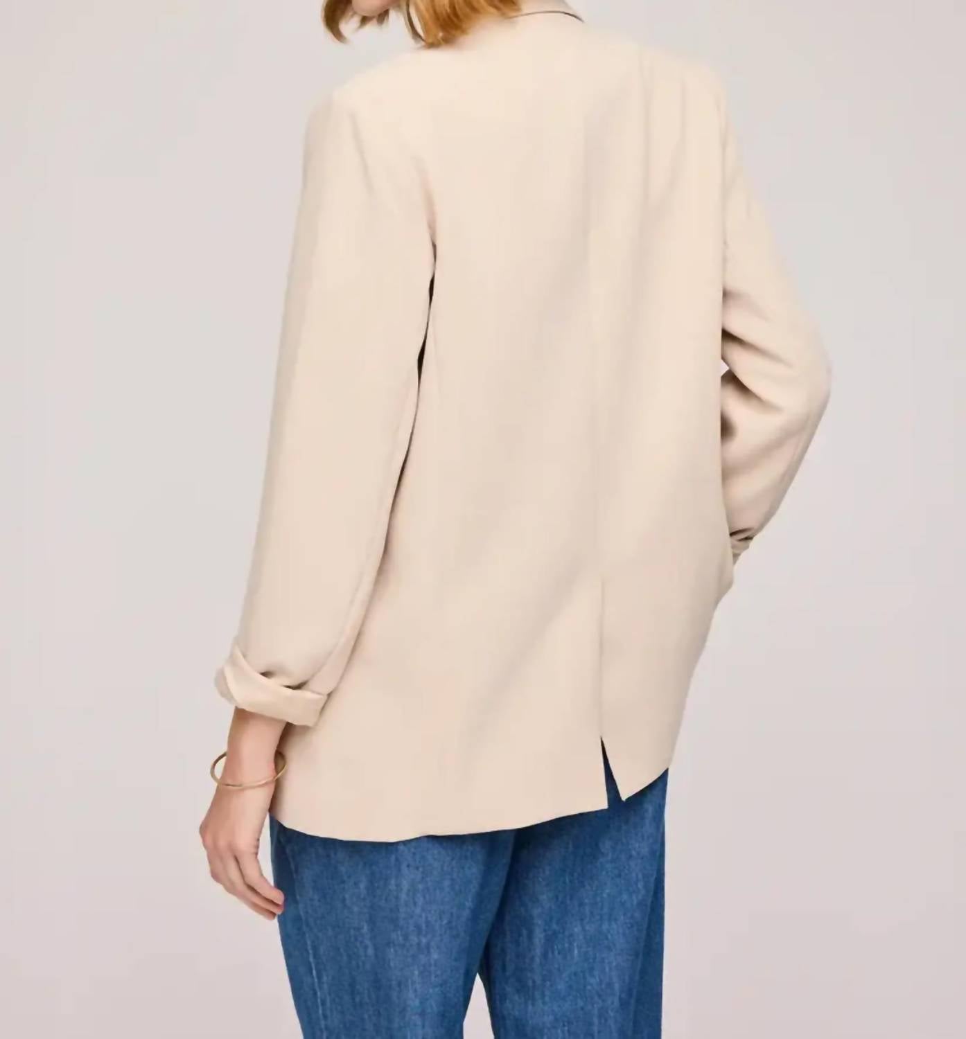 Gentle Fawn Hawthorne Long Sleeve Blazer in bone - women's jacket - detail view