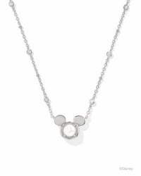 Kendra Scott Women's Mickey Mouse Pendant Necklace in silver white pearl - women's jewelry