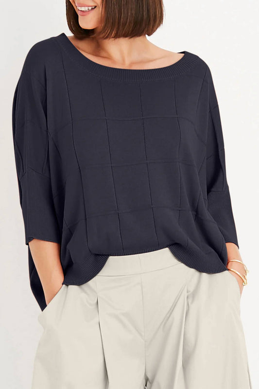 Planet By Lauren G. - Boxes Crewneck Sweater